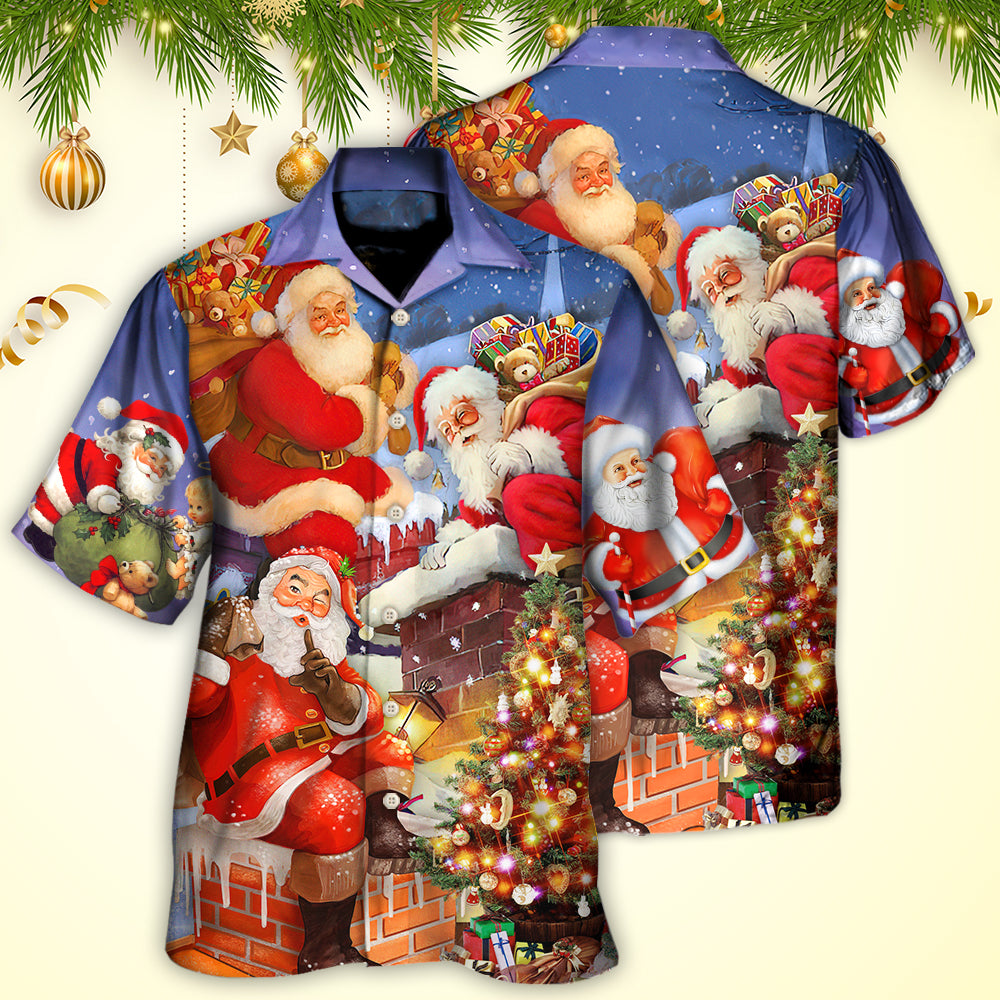 Festive Christmas Rooftop Hawaiian Shirt For Poolside Relaxation And Sunny Getaways