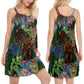 Hippie Mountain Legend Mountain V-Neck Sleeveless Cami Dress For Beach Travel And Free Spirited Outfits