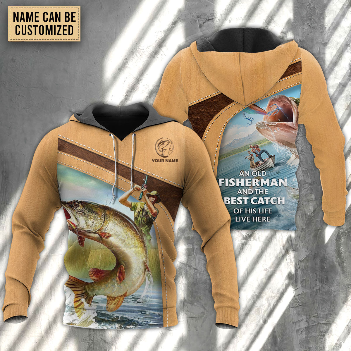 Old Fisherman Best Catch Personalized Hoodie For Everyday Streetwear Seasonal Travel And Gift Giving