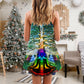 Yoga Tree Of Life Christmas V-Neck Sleeveless Cami Dress For Festive Events And Casual Summer Styling