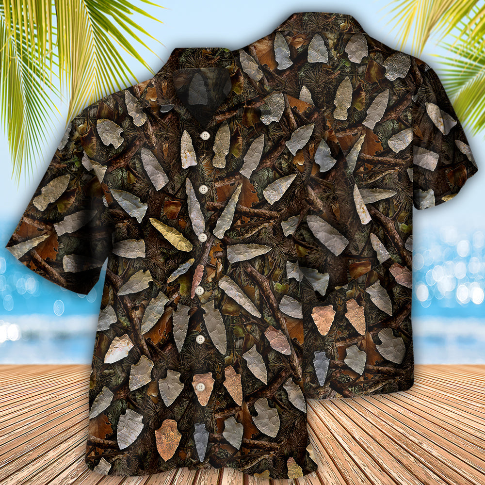 Hunting Arrowhead Camo Hawaiian Shirt For Summer Vacation And Beach Travel