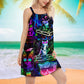 Cat DJ Life V-Neck Sleeveless Cami Dress For Parties And Relaxed Warm Weather Outfits