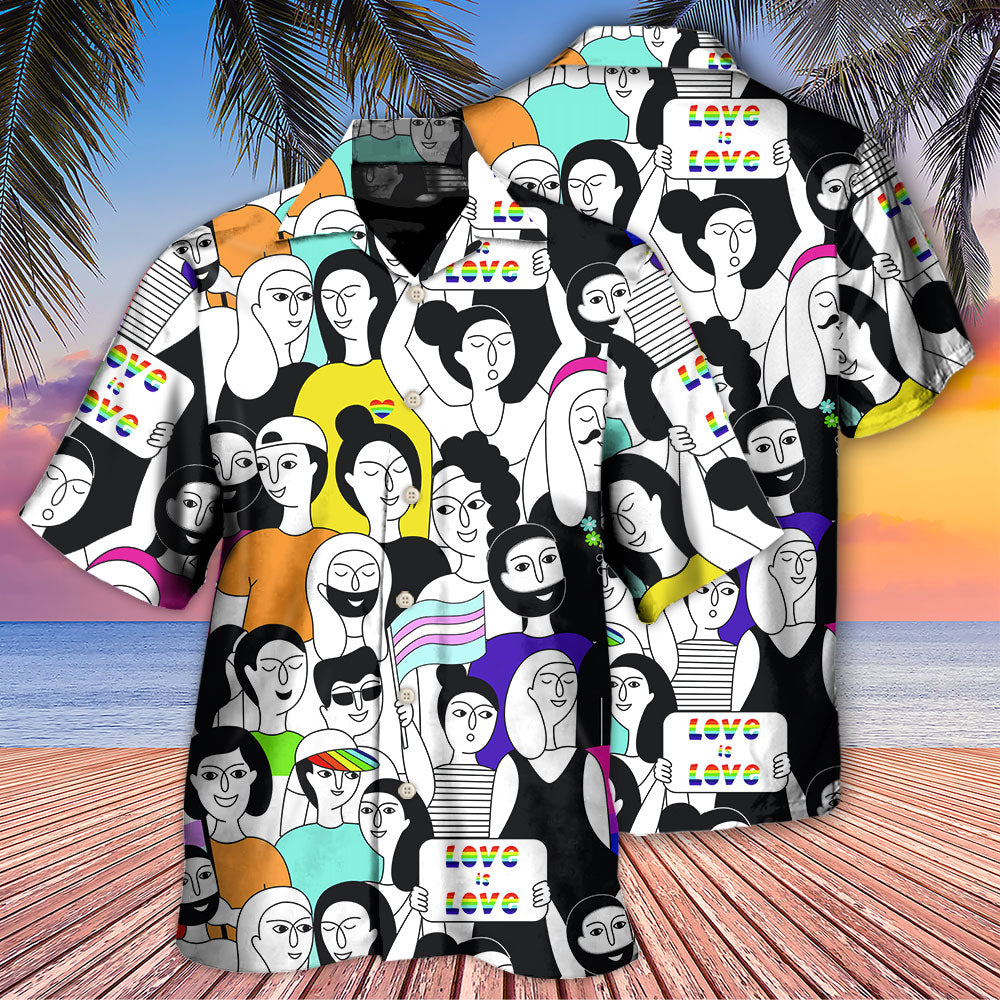 Rainbow Pride Hawaiian Shirt For Beach Parties And Weekend Getaways