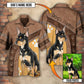 Brown Classic Dog Paw Custom Photo Personalized Hawaiian Shirt Design Detail For Sunny Adventures And Casual Wear