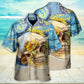 Vintage Skull Sunflower Amazing Starry Night Hawaiian Shirt Design View For Casual Summer Styling