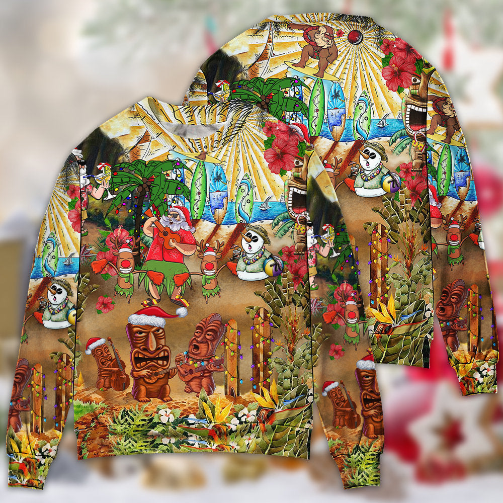 Christmas Hawaiian Holiday Sweater For Winter Parties Seasonal Adventures And Relaxed Everyday Styling