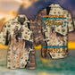 Creative German Shepherd Dog Hawaiian Shirt Print Closeup For Resort Wear