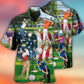 Patriotic American Golf Flag Hawaiian Shirt For Heritage Inspired Events, Beach Travel, And Thoughtful Gifting