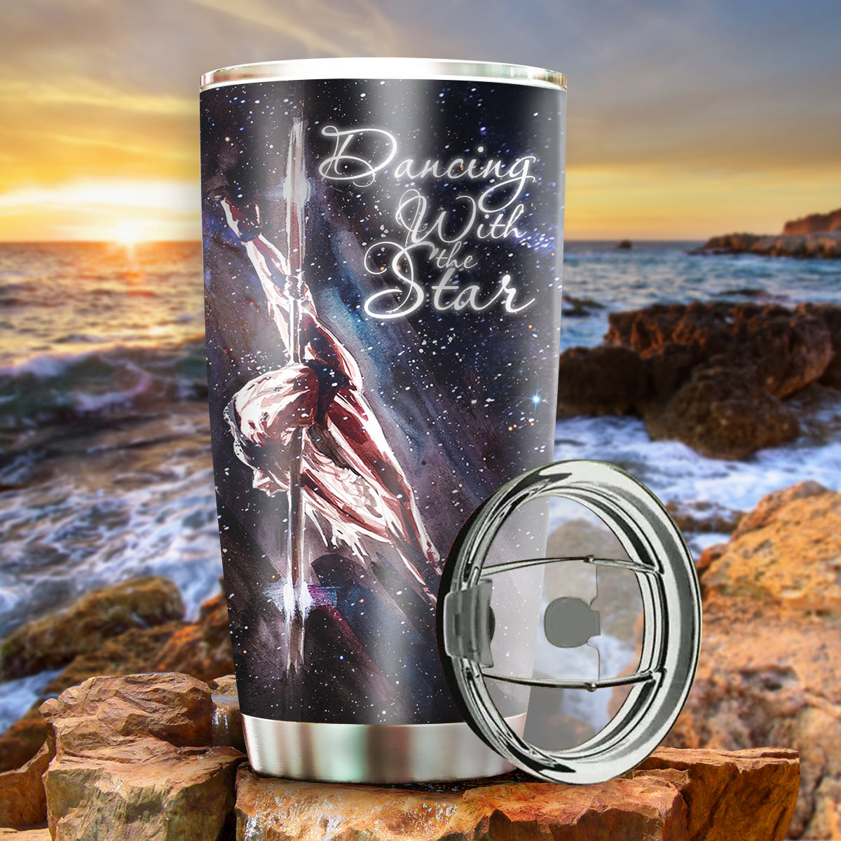 Pole Fitness In My Heart Personalized 20 Oz Tumbler For Coffee Travel And Daily Drinks