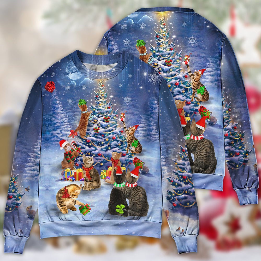 Christmas Cats Tree Sweater For Winter Celebrations Family Events And Thoughtful Gifting