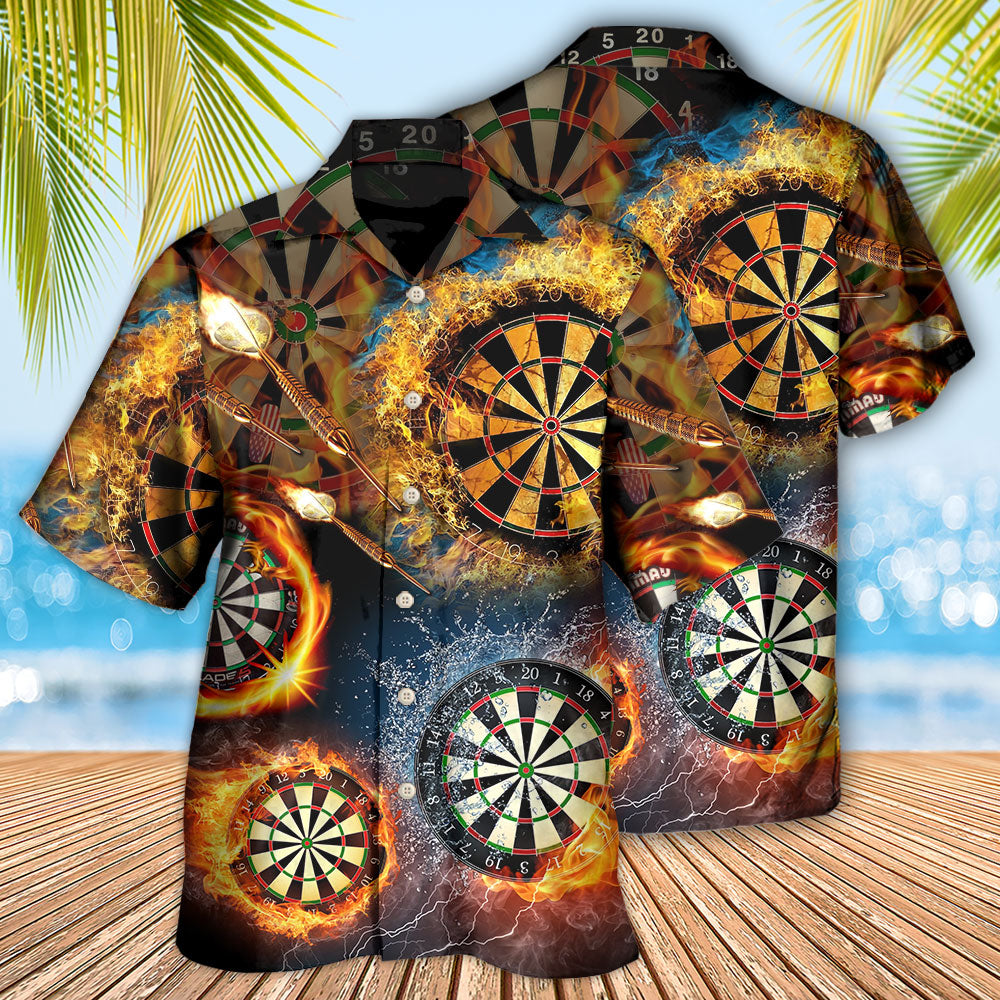 Flame Fire Dart Action Hawaiian Shirt For Coastal Adventures And Warm Weather Wear