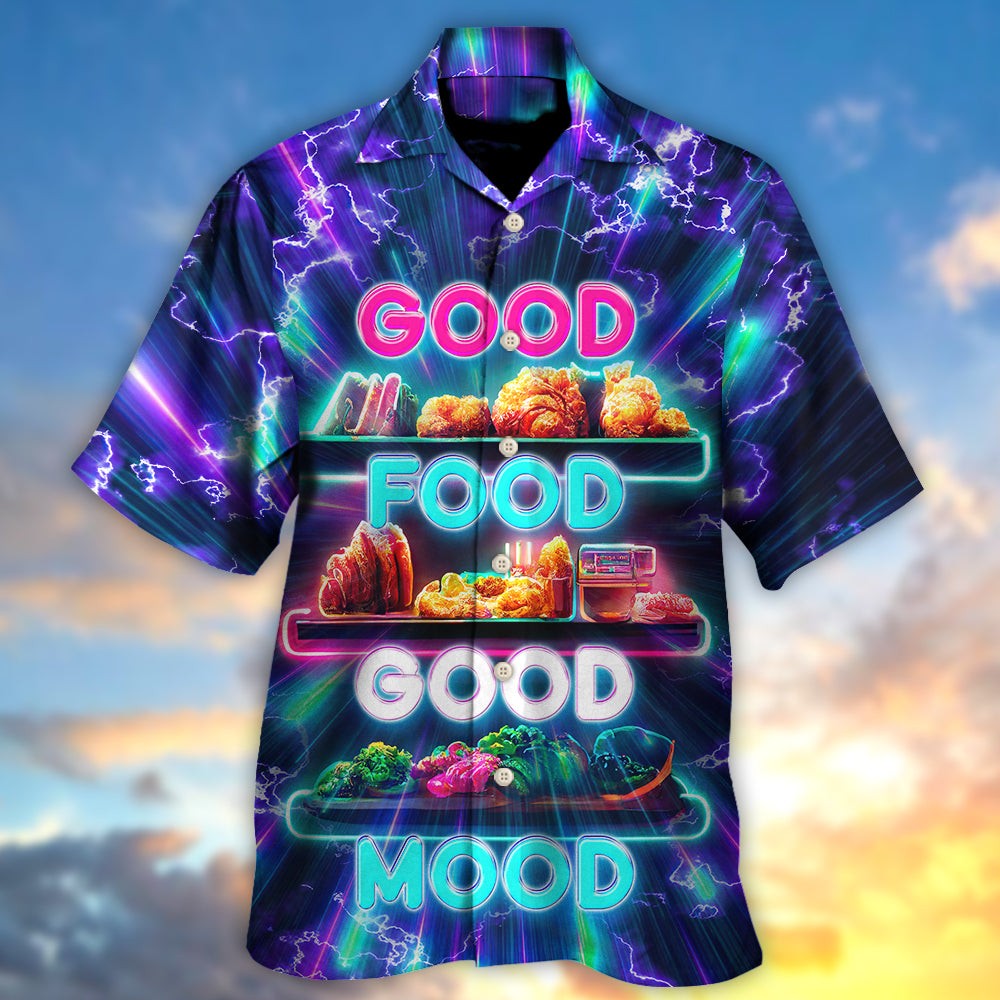Food Good Mood Hawaiian Shirt For Vacation Days And Relaxed Coastal Outings