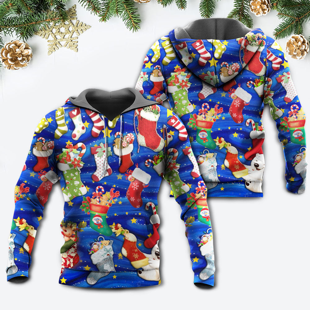 Christmas Tree Socks Season Joy Hoodie For Christmas Events Holiday Travel And Comfortable Casual Outfits