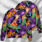 Giraffe Tropical Leaf Colorful Sweater For Nature Inspired Fashion Events And Relaxed Everyday Comfort