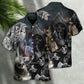 Gothic Dark Skull Gambling Hawaiian Shirt Print Closeup For Thoughtful Gifting