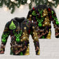 Neon Christmas Tree Snowman Hoodie For Holiday Parties Weekend Outings And Cheerful Gift Giving