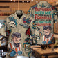 Funny Vintage Tattooing Hawaiian Shirt Artwork Detail For Resort Trips And Outdoor Activities