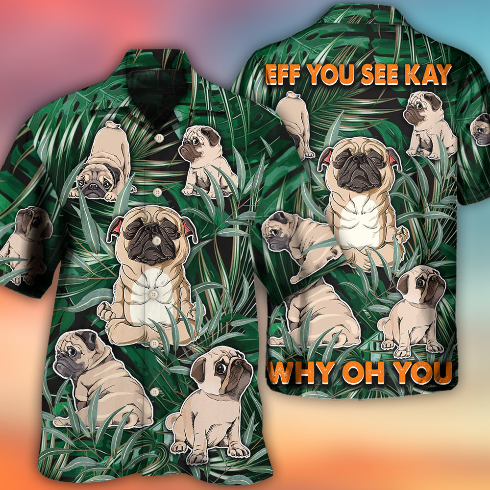 Tropical Funny Pitbull Yoga Pose Hawaiian Shirt Pattern View For Lightweight Everyday Style
