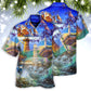 Lighthouse Christmas Shine Light Storm Darkness Hawaiian Shirt For Coastal Adventures And Warm Weather Wear