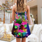 Flamingo Love Beach Christmas V-Neck Sleeveless Cami Dress For Festive Events And Casual Summer Styling