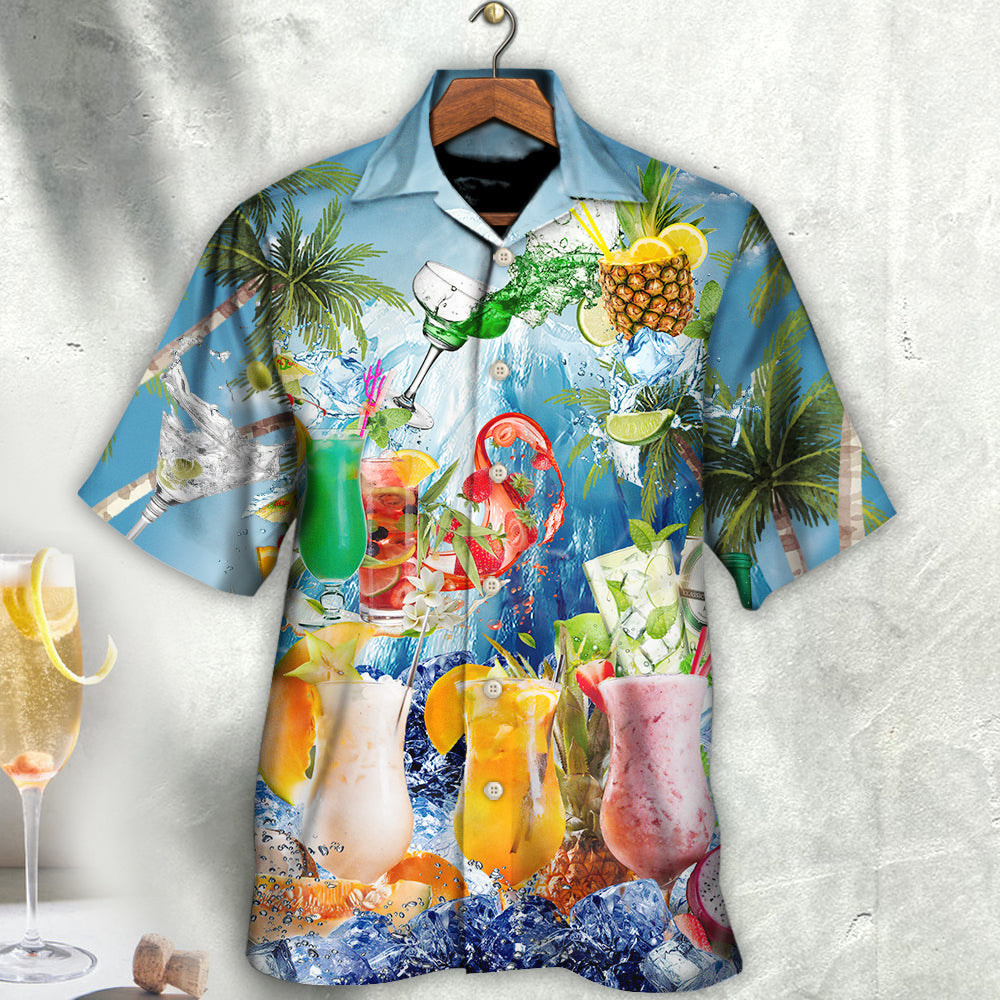 Fruit Cocktail Summer Pieces Fresh Hawaiian Shirt For Vacation Days And Relaxed Coastal Outings