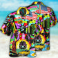American Creative Pattern Hawaiian Shirt Artwork View For Island Holidays