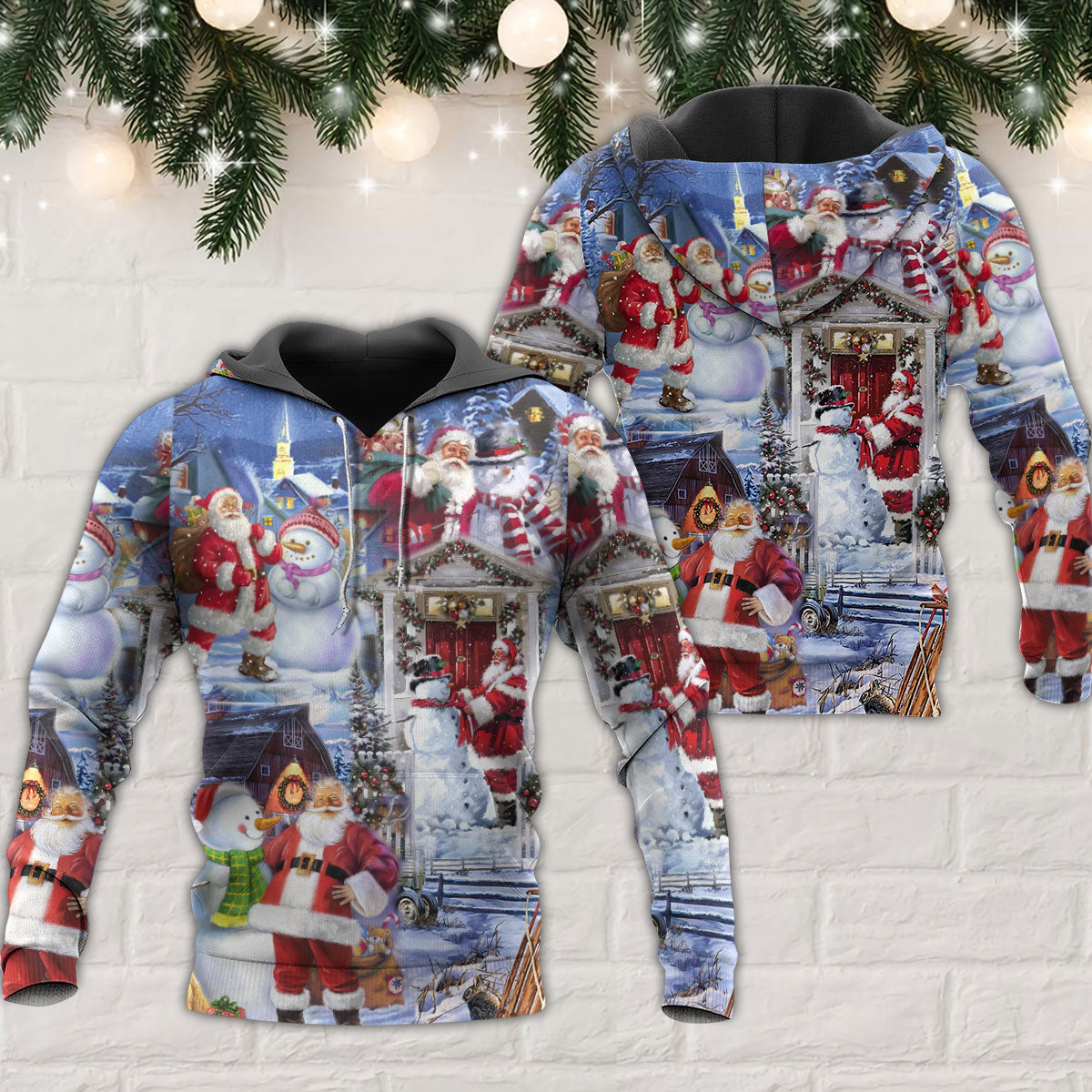 Snowman Winter Holiday Friends Hoodie For Winter Streetwear Christmas Travel And Seasonal Home Gatherings