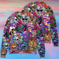 Hippie Mushroom And Skull Colorful Sweater For Art Fans Travel Parties And Distinctive Casual Style