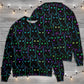 Cute Little Kitten Neon Sweater For Playful Everyday Outfits Travel And Comfortable Daily Wear