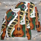 Vintage Classic Guitar Musician Sweater For Parties Casual Events And Comfortable Daily Wear