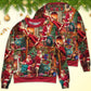 Christmas Santa Story Chilling Happy Xmas Sweater For Festive Family Events Casual Wear And Holiday Gift Giving