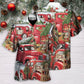 Christmas Truck Tree Puppy Hawaiian Shirt Summer Design Detail For Casual Outings