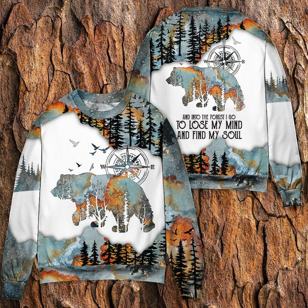 Camping Into The Forest Adventure Sweater For Distinctive Style Travel Adventures And Creative Gifts