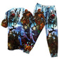Cool Santa Christmas Short Sleeve Pajamas Set For Holiday Bedtime And Cozy Home Wear