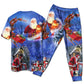 Merry Christmas Santa Holiday Arrival Short Sleeve Pajamas Set For Christmas Mornings And Relaxed Lounging