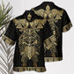 Viking Warrior Raven Yellow Nordic Hawaiian Shirt Resort Outfit View For Tropical Vacations