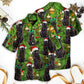 Festive Cat Christmas Hawaiian Shirt All Over Print Detail For Coastal Travel