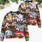 Cat Christmas Tree Merry Xmas Sweater For Seasonal Parties Cozy Gatherings And Thoughtful Holiday Gifts