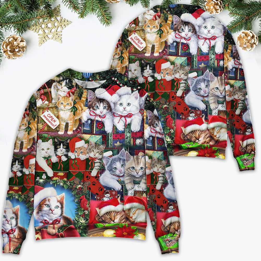 Cat Christmas Tree Merry Xmas Sweater For Seasonal Parties Cozy Gatherings And Thoughtful Holiday Gifts