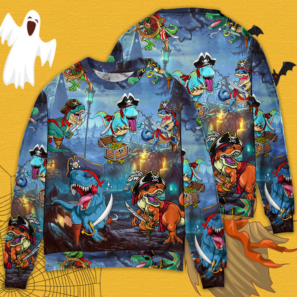 Halloween Pirate Dinosaur Fantasy Sweater For Halloween Events Weekend Outings And Creative Gift Giving