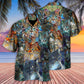 Colorful Cat Glass Hawaiian Shirt For Summer Vacation And Beach Travel
