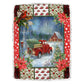 Cardinal Red Truck Christmas Flannel Blanket For Cozy Bedroom Sofa Decor