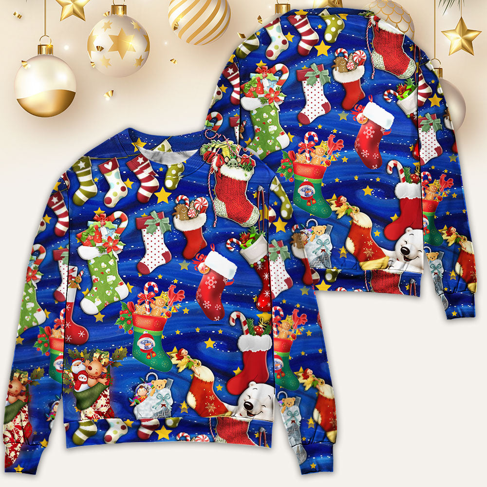 Christmas Socks Tree Seasons Of Joy Sweater For Holiday Parties Family Gatherings And Seasonal Gift Giving