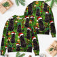 Black Cat Christmas Merry Xmas Sweater For Festive Family Events Casual Wear And Holiday Gift Giving