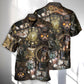 Steampunk Magical Cat About Hawaiian Shirt Design Detail For Beach Days And Holiday Travel