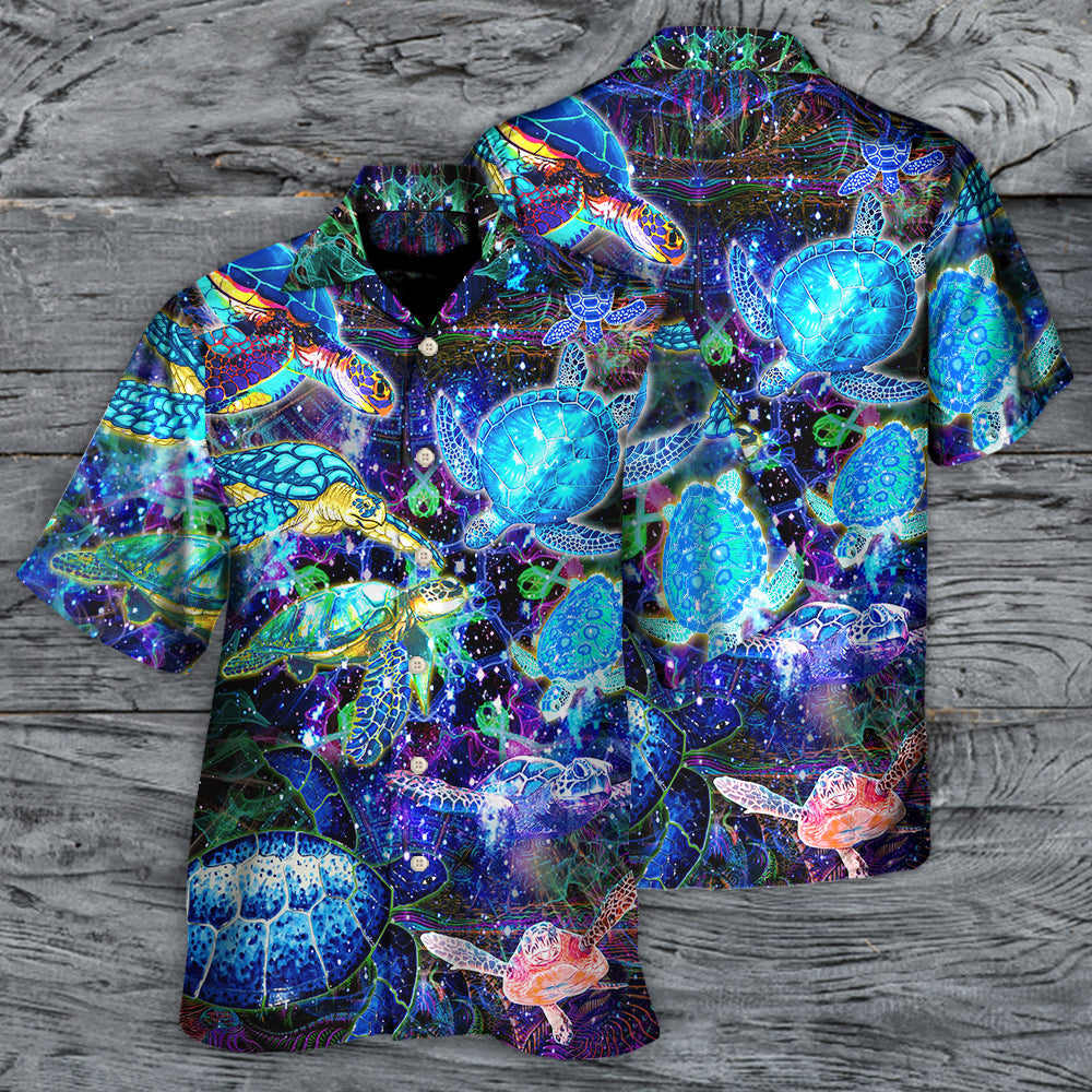 Turtle Sea Next Wave Hawaiian Shirt Artwork Detail For Tropical Trips And Casual Outings