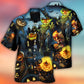 Halloween Pumpkin Hawaiian Shirt Print Closeup For Island Holidays