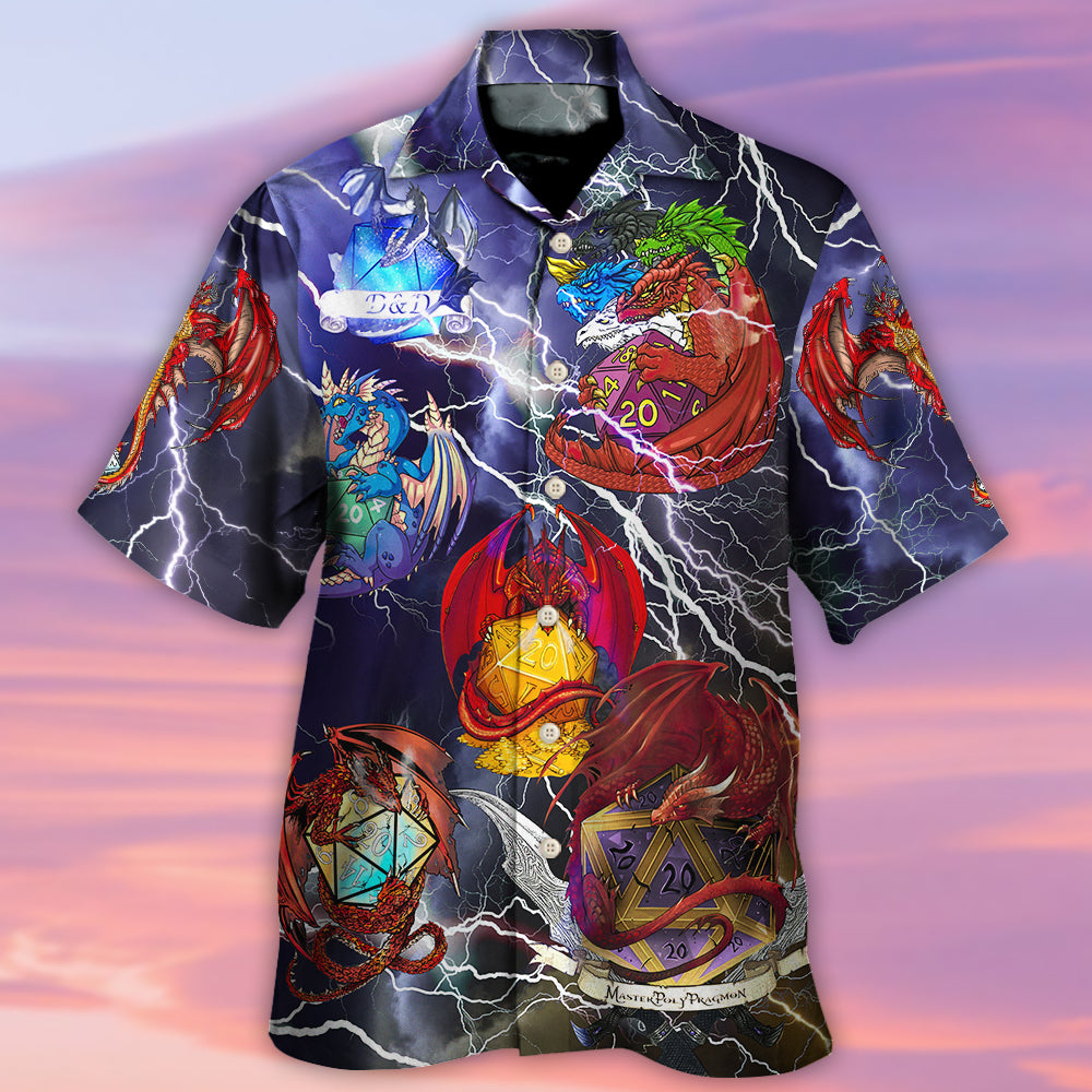 Dragon Tabletop Dice Thunder Hawaiian Shirt For Warm Weather Adventures And Everyday Comfort