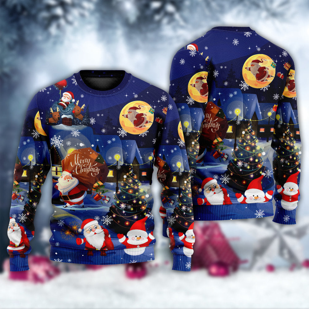 Christmas Santa And Gifts Sweater For Winter Celebrations Family Events And Thoughtful Gifting