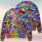 Hippie Horse Free Spirit Run Sweater For Psychedelic Art Fans Outdoor Events And Distinctive Gifts